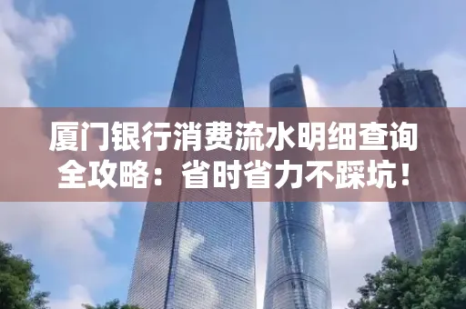 厦门银行消费流水明细查询全攻略：省时省力不踩坑！